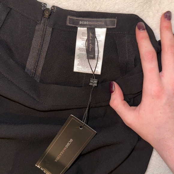 BCBG MAXAZRIA black asymmetrical wrap around skirt - Picture 9 of 14